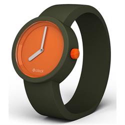 Image of O'Clock Army grøn med Orange ur